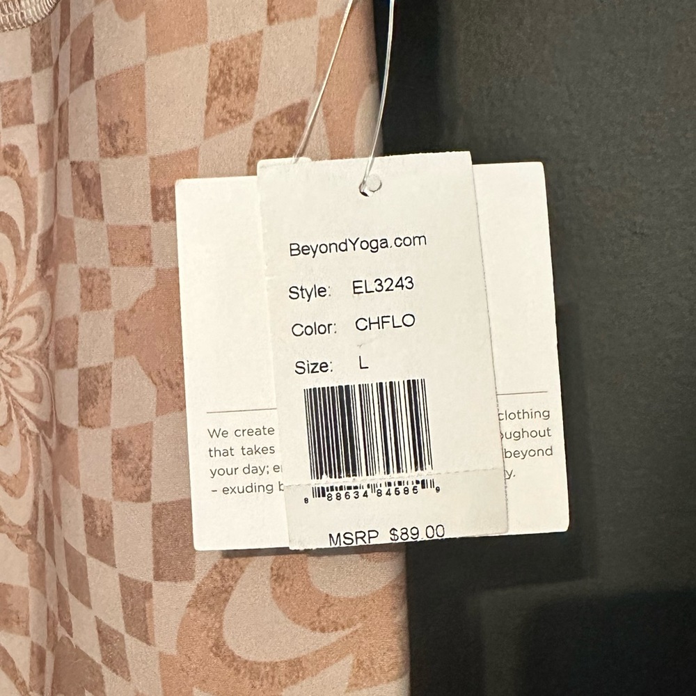 Beyond Yoga High Waisted Midi Leggings in Check Flower - Picture 6 of 7